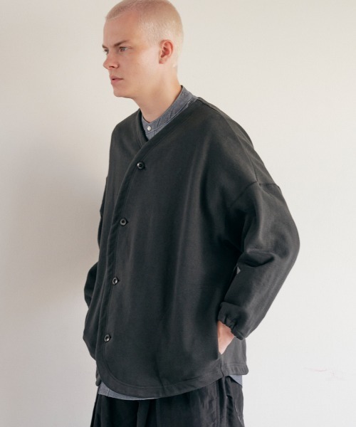 rehacer（レアセル）の「rehacer : Round Hem Cardigan / ラウンド ヘム カーディガン（カーディガン/ボレロ・メンズ・ブラック/グレー・X-LARGE/LARGE/MEDIUM/SMALL）」の3枚目の写真