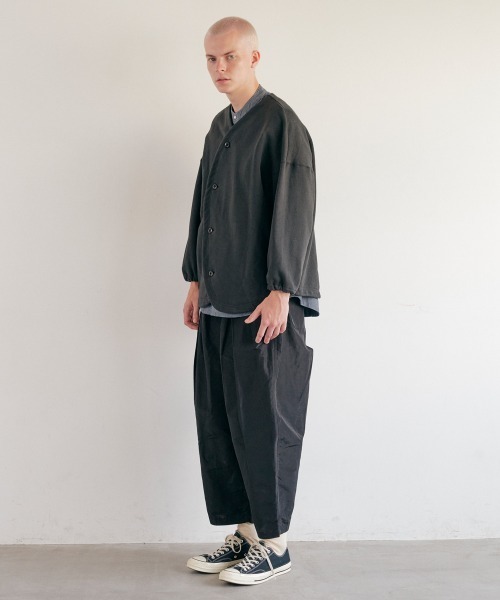 rehacer（レアセル）の「rehacer : Round Hem Cardigan / ラウンド ヘム カーディガン（カーディガン/ボレロ・メンズ・ブラック/グレー・X-LARGE/LARGE/MEDIUM/SMALL）」の4枚目の写真