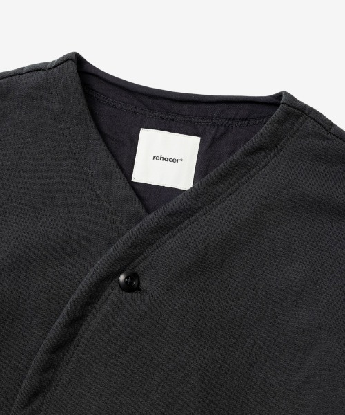 rehacer（レアセル）の「rehacer : Round Hem Cardigan / ラウンド ヘム カーディガン（カーディガン/ボレロ・メンズ・ブラック/グレー・X-LARGE/LARGE/MEDIUM/SMALL）」の9枚目の写真