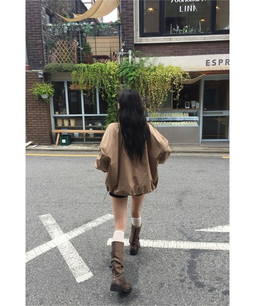 modimood(モディムード)の「ハーフネック2WAYナイトジャンパー(ブルゾン・レディース・ベージュ・FREE)」の22枚目の写真