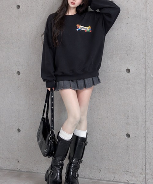 GLAMOROUS JANE(グラマラスジェーン)の「SESAME STREETバックプリントオーバーサイズトレーナー(スウェット・レディース・グリーン/杢グレー/ブラック・FREE)」の15枚目の写真