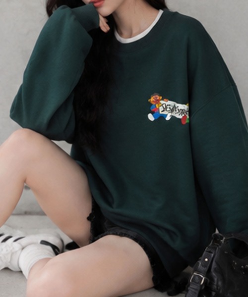 GLAMOROUS JANE(グラマラスジェーン)の「SESAME STREETバックプリントオーバーサイズトレーナー(スウェット・レディース・グリーン/杢グレー/ブラック・FREE)」の8枚目の写真