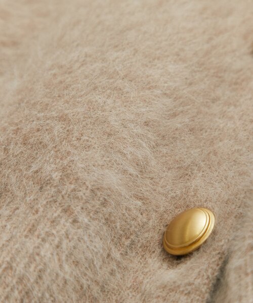 La boutique BonBon（ラブティックボンボン）の「ヘアリーウールカシミヤ混メタルボタンカーディガン（ニット/セーター・レディース・モカ/ピンク/オフホワイト・FREE）」の18枚目の写真