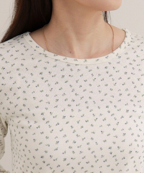 fredy emue(フレディエミュ)の「パターンメッシュプルオーバーカットソー(Tシャツ/カットソー・レディース・ホワイト系その他/レッド/ネイビー・38)」の16枚目の写真
