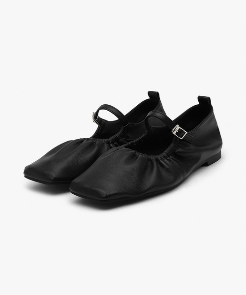 SAPPUN(サプン)の「Libella(リベラ)メリージェーンフラットパンプス(220-65108)SAPPUN(サプン)(パンプス・レディース・ブラック/アイボリー・22.5/23/23.5/24/24.5)」の1枚目の写真