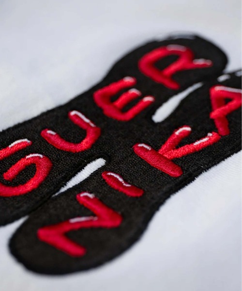 ROYAL FLASH(ロイヤルフラッシュ)の「guernika/ゲルニカ/guernika Bar embroidery T-shirt(Tシャツ/カットソー・メンズ・ホワイト/ブラック・M/L/2XL/XL)」の6枚目の写真