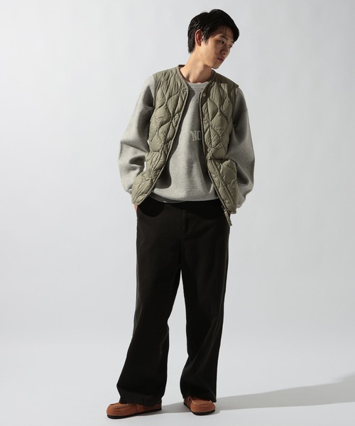 TAION(タイオン)の「【TAION(タイオン)】別注MILITARY CREW NECK BUTTON DOWN JKT(ダウンベスト・メンズ・グリーン/ブラック・MEDIUM/LARGE)」の20枚目の写真