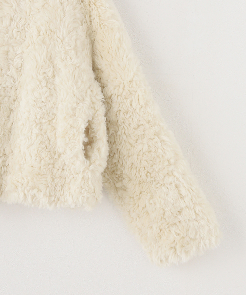 U by SPICK&SPAN(ユーバイスピックアンドスパン)の「LOW CLASSIC Lc / ロウ クラシック エルシー FUZZY FAKE FUR JK(その他アウター・レディース・アイボリー・MEDIUM)」の3枚目の写真