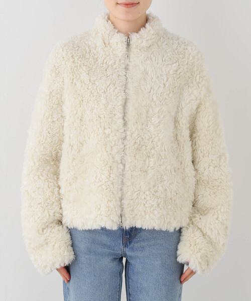 U by SPICK&SPAN(ユーバイスピックアンドスパン)の「LOW CLASSIC Lc / ロウ クラシック エルシー FUZZY FAKE FUR JK(その他アウター・レディース・アイボリー・MEDIUM)」の10枚目の写真