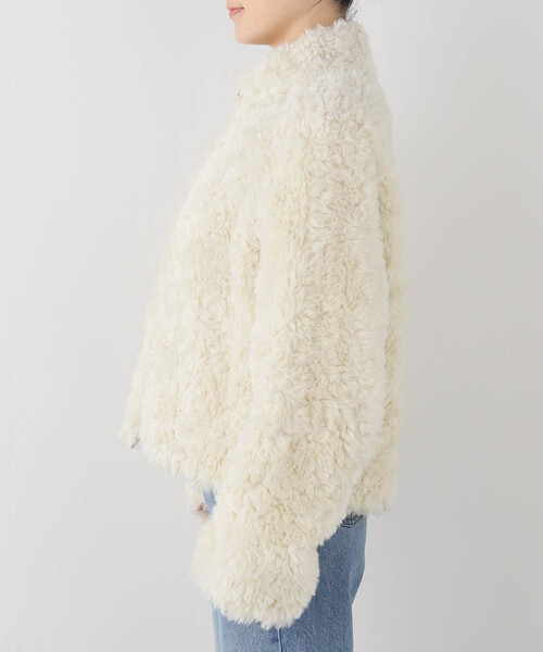 U by SPICK&SPAN(ユーバイスピックアンドスパン)の「LOW CLASSIC Lc / ロウ クラシック エルシー FUZZY FAKE FUR JK(その他アウター・レディース・アイボリー・MEDIUM)」の11枚目の写真