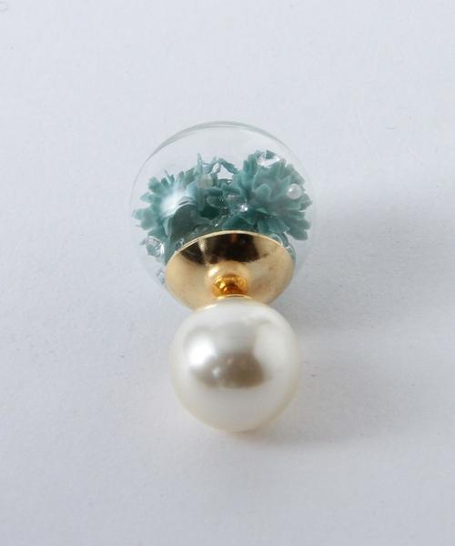 Another Edition（アナザーエディション）の「フラワーピアス/AEBFC FLW P（ピアス（両耳用）・レディース・オフホワイト/コバルトブルー・FREE）」の4枚目の写真