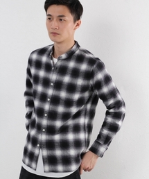 GLOBAL WORK | バンドカラーソフトフランネル/719673(シャツ/ブラウス)