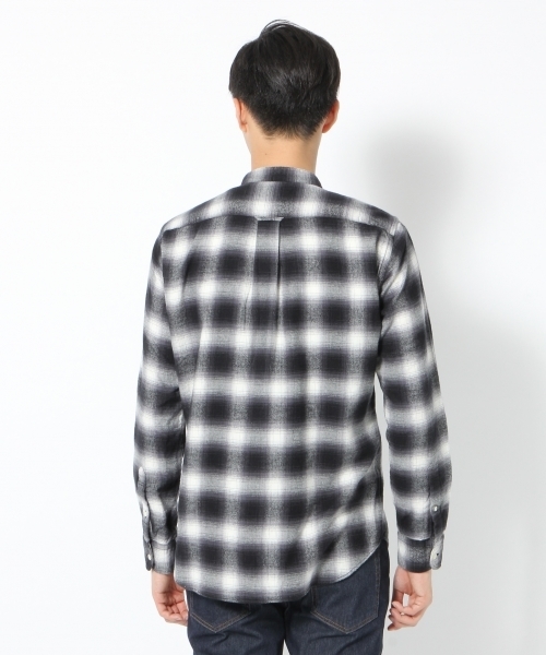 GLOBAL WORK（グローバルワーク）の「バンドカラーソフトフランネル/719673（シャツ/ブラウス・メンズ・ブラック/ネイビー/ライトパープル・SMALL/MEDIUM/X-LARGE/LARGE）」の10枚目の写真