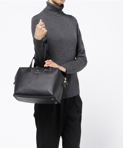 MODALU（モダルー）の「【MODALU】スクエア２WAYボストンバッグ(MH5135)（ハンドバッグ・レディース・グレー/ブラック・F）」の10枚目の写真