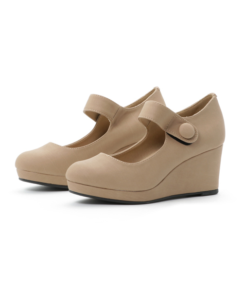 Realta(レアルタ)の「Realta(レアルタ)カラバリ豊富なウェッジソールパンプス(パンプス・レディース・レッド/グレー系その他/アイボリー/ブラック/ブラウン/ベージュ系その他/グリーン/ピンク/ブラック系その他/グレー/ベージュ/ネイビー・LL/L/S/M)」の1枚目の写真