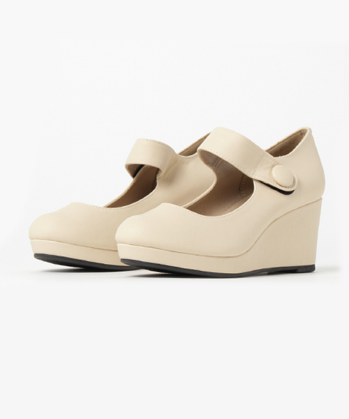 Realta(レアルタ)の「Realta(レアルタ)カラバリ豊富なウェッジソールパンプス(パンプス・レディース・レッド/グレー系その他/アイボリー/ブラック/ブラウン/ベージュ系その他/グリーン/ピンク/ブラック系その他/グレー/ベージュ/ネイビー・LL/L/S/M)」の2枚目の写真