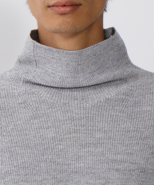 ABAHOUSE（アバハウス）の「畦リブタートルネック（ニット/セーター・メンズ・ワイン/ブラック/オフホワイト/グレー・46/44/48）」の8枚目の写真