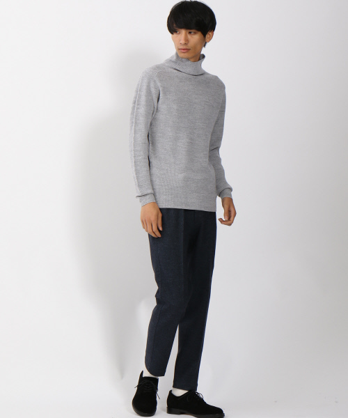 ABAHOUSE（アバハウス）の「畦リブタートルネック（ニット/セーター・メンズ・ワイン/ブラック/オフホワイト/グレー・46/44/48）」の13枚目の写真