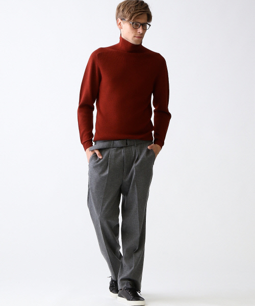 ABAHOUSE（アバハウス）の「畦リブタートルネック（ニット/セーター・メンズ・ワイン/ブラック/オフホワイト/グレー・46/44/48）」の15枚目の写真