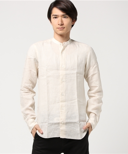 BARBA(バルバ)の「BARBA リネンバンドカラーシャツ(シャツ BARBA(バルバ)の「BARBA リネンバンドカラーシャツ(シャツ