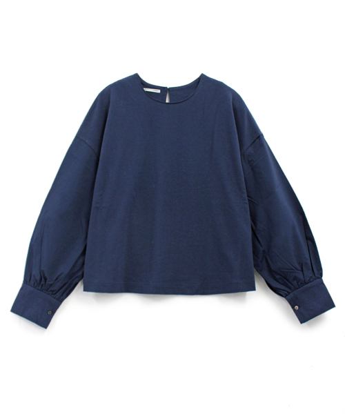 RNA（アールエヌエー）の「M0627 ドロップショルダーコンビTシャツ（Tシャツ/カットソー・レディース・ネイビー/ブラック/ホワイト・MEDIUM）」の12枚目の写真