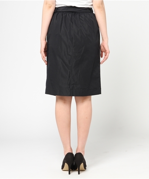 laboratory work（ラボラトリーワーク）の「リボンベルト付きチューリップスカート（スカート・レディース・カーキ/ベージュ/ネイビー・MEDIUM）」の6枚目の写真