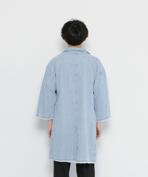 SENSE OF PLACE by URBAN RESEARCH（センスオブプレイスバイアーバンリサーチ）の「デニムガウン(7分袖)（その他アウター・メンズ・ライトインディゴブルー・MEDIUM/LARGE）」の6枚目の写真