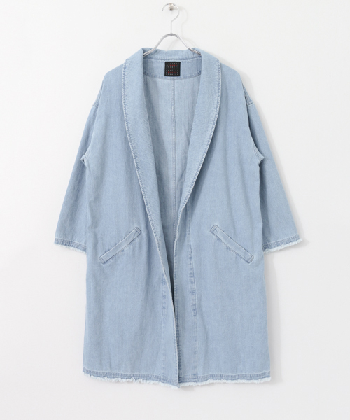 SENSE OF PLACE by URBAN RESEARCH（センスオブプレイスバイアーバンリサーチ）の「デニムガウン(7分袖)（その他アウター・メンズ・ライトインディゴブルー・MEDIUM/LARGE）」の14枚目の写真
