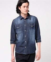 JACKROSE | 7分袖デニムウエスタンシャツ6.5OS(シャツ/ブラウス)