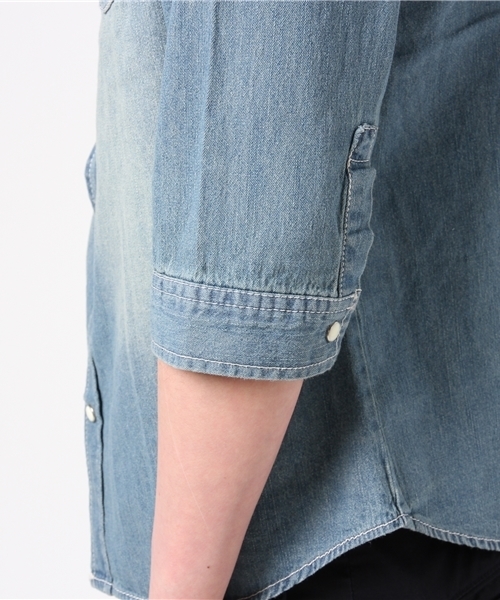 JACKROSE（ジャックローズ）の「7分袖デニムウエスタンシャツ6.5OS（シャツ/ブラウス・メンズ・インディゴブルー/ブルー系その他・L/M/XL）」の9枚目の写真