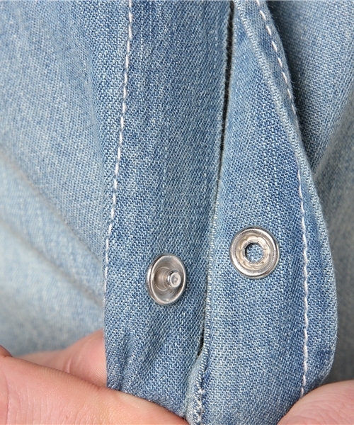 JACKROSE（ジャックローズ）の「7分袖デニムウエスタンシャツ6.5OS（シャツ/ブラウス・メンズ・インディゴブルー/ブルー系その他・L/M/XL）」の3枚目の写真