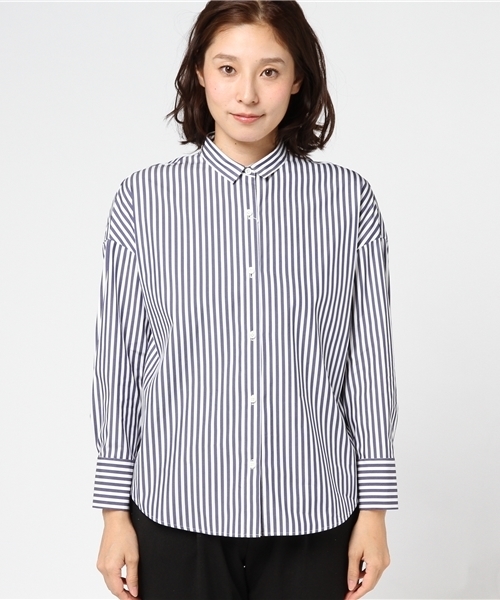 NOLLEY’S（ノーリーズ）の「バックスリットシャツ（シャツ/ブラウス・レディース・オフホワイト/ブルー/ネイビー・00/2）」の4枚目の写真