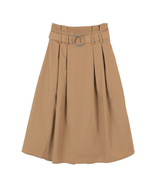 titivate（ティティベイト）の「ﾊｲｳｴｽﾄﾍﾞﾙﾄ付きﾌﾚｱｽｶｰﾄ（スカート・レディース・ブラック/ベージュ/ブラウン/グリーン/ネイビー/パープル/カーキ/モカ/チャコールグレー・L/M/S）」の5枚目の写真