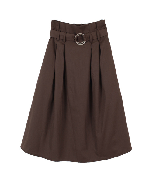 titivate（ティティベイト）の「ﾊｲｳｴｽﾄﾍﾞﾙﾄ付きﾌﾚｱｽｶｰﾄ（スカート・レディース・ブラック/ベージュ/ブラウン/グリーン/ネイビー/パープル/カーキ/モカ/チャコールグレー・L/M/S）」の4枚目の写真