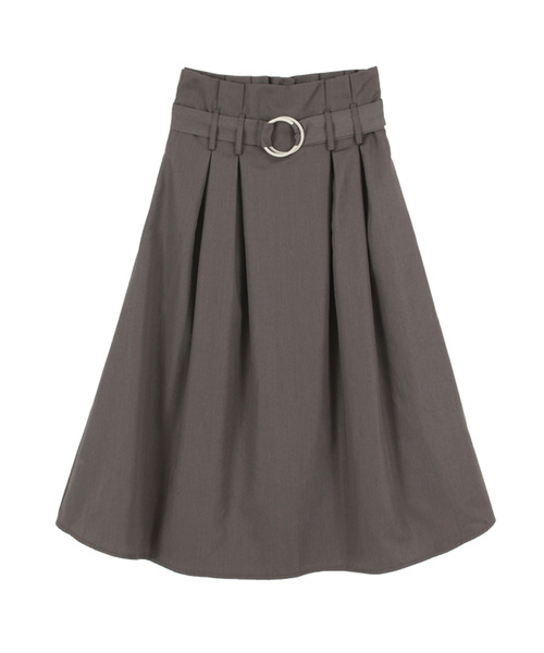 titivate（ティティベイト）の「ﾊｲｳｴｽﾄﾍﾞﾙﾄ付きﾌﾚｱｽｶｰﾄ（スカート・レディース・ブラック/ベージュ/ブラウン/グリーン/ネイビー/パープル/カーキ/モカ/チャコールグレー・L/M/S）」の3枚目の写真