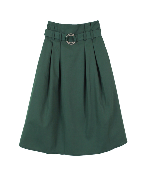 titivate（ティティベイト）の「ﾊｲｳｴｽﾄﾍﾞﾙﾄ付きﾌﾚｱｽｶｰﾄ（スカート・レディース・ブラック/ベージュ/ブラウン/グリーン/ネイビー/パープル/カーキ/モカ/チャコールグレー・L/M/S）」の7枚目の写真