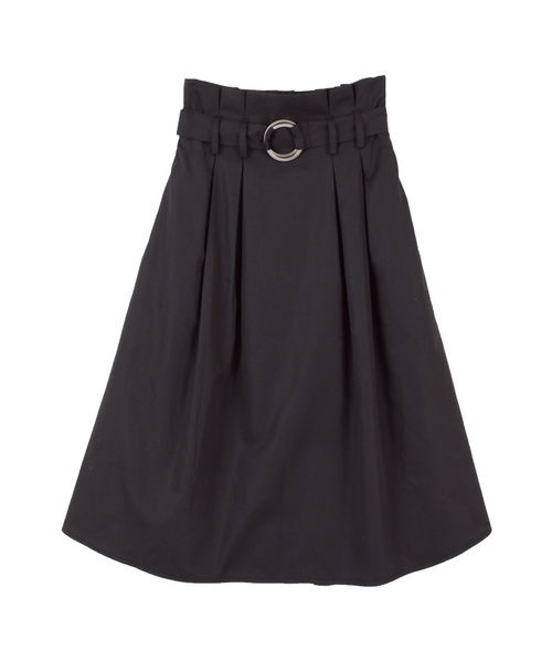 titivate（ティティベイト）の「ﾊｲｳｴｽﾄﾍﾞﾙﾄ付きﾌﾚｱｽｶｰﾄ（スカート・レディース・ブラック/ベージュ/ブラウン/グリーン/ネイビー/パープル/カーキ/モカ/チャコールグレー・L/M/S）」の2枚目の写真