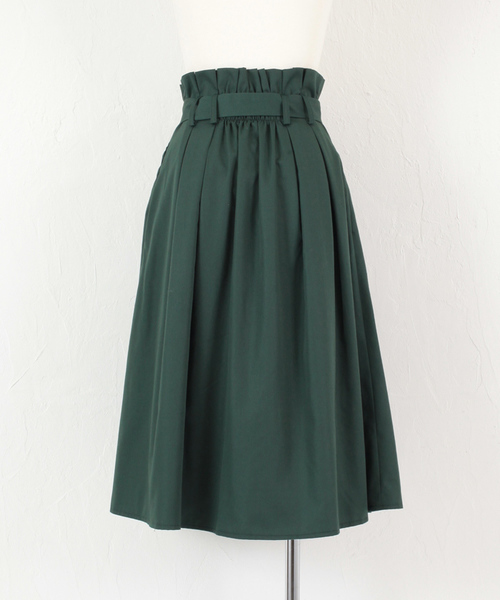 titivate（ティティベイト）の「ﾊｲｳｴｽﾄﾍﾞﾙﾄ付きﾌﾚｱｽｶｰﾄ（スカート・レディース・ブラック/ベージュ/ブラウン/グリーン/ネイビー/パープル/カーキ/モカ/チャコールグレー・L/M/S）」の15枚目の写真