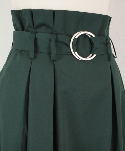 titivate（ティティベイト）の「ﾊｲｳｴｽﾄﾍﾞﾙﾄ付きﾌﾚｱｽｶｰﾄ（スカート・レディース・ブラック/ベージュ/ブラウン/グリーン/ネイビー/パープル/カーキ/モカ/チャコールグレー・L/M/S）」の16枚目の写真