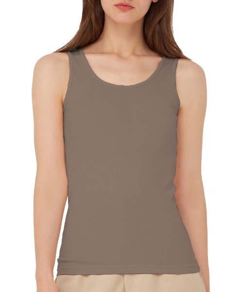 Tuche（トゥシェ）の「Tuche（トゥシェ）着るコスメ　タンクトップ（インナーウェア/肌着・レディース・ブラック/ベージュ/ブラウン/オフホワイト/ピンク/ブルー系その他・LARGE/MEDIUM）」の4枚目の写真