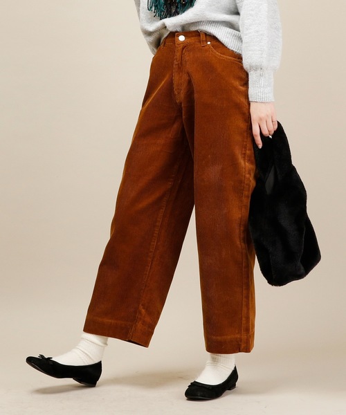 natural couture（ナチュラルクチュール）の「コール天ワイドパンツ（その他パンツ・レディース・ブラウン/ピンク/キャメル・FREE）」の3枚目の写真