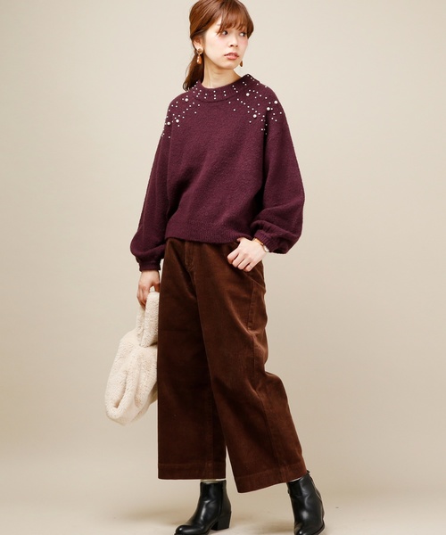 natural couture（ナチュラルクチュール）の「コール天ワイドパンツ（その他パンツ・レディース・ブラウン/ピンク/キャメル・FREE）」の14枚目の写真