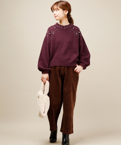 natural couture（ナチュラルクチュール）の「コール天ワイドパンツ（その他パンツ・レディース・ブラウン/ピンク/キャメル・FREE）」の10枚目の写真