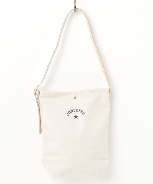 CONVERSE（コンバース）の「【CONVERSE/コンバース】CANVAS LEATHER SHOULBAG（ショルダーバッグ・レディース・オフホワイト/ベージュ/ブラック/ネイビー/グレー・FREE）」の16枚目の写真