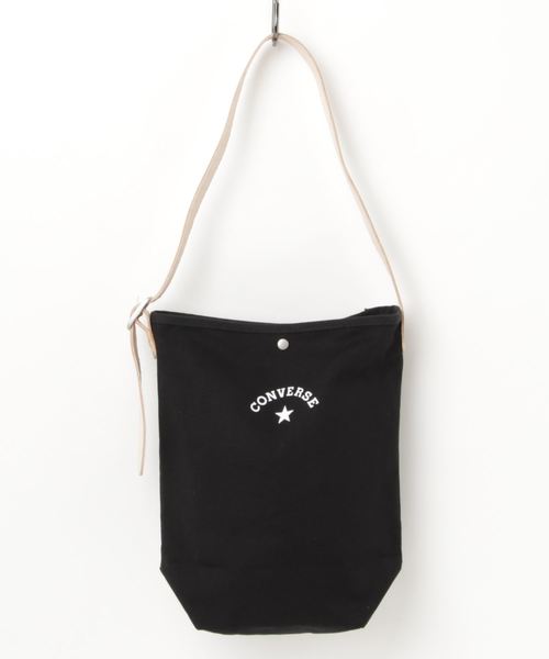 CONVERSE（コンバース）の「【CONVERSE/コンバース】CANVAS LEATHER SHOULBAG（ショルダーバッグ・レディース・オフホワイト/ベージュ/ブラック/ネイビー/グレー・FREE）」の18枚目の写真