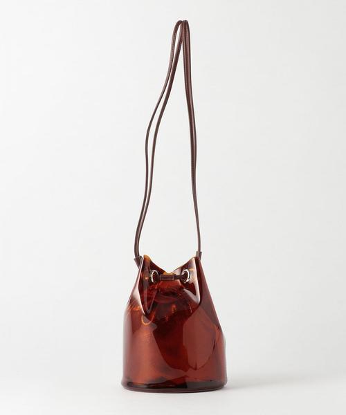 BEAUTY&YOUTH UNITED ARROWS(ビューティーアンドユースユナイテッドアローズ)の「BY PVC ミニドローストバッグ -2WAY-¨ о(ショルダーバッグ・レディース・ホワイト/ブラック/ブラウン・FREE)」の1枚目の写真