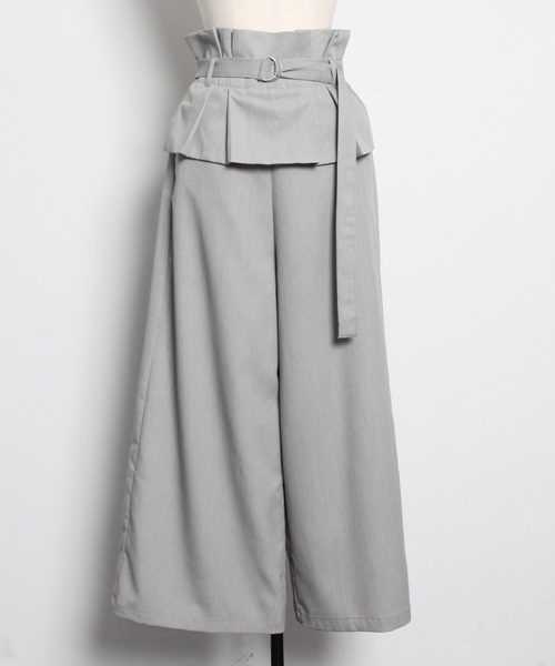 and R(アンドアール)の「ウエストタックワイドパンツ(その他パンツ・レディース・グレー/ライトベージュ・FREE)」の12枚目の写真