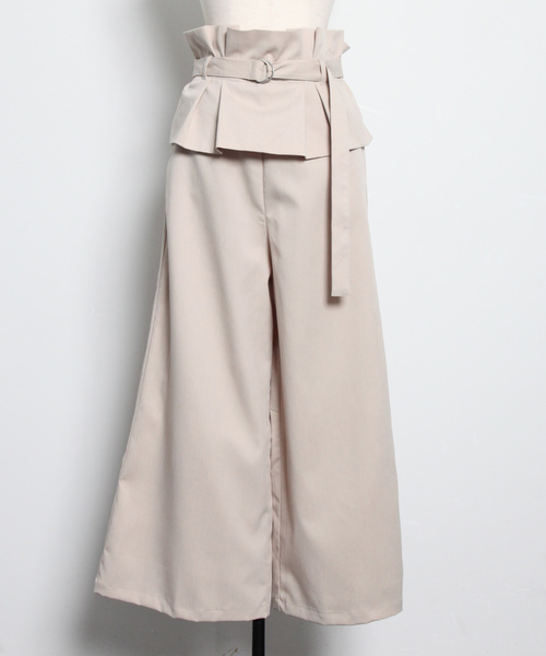 and R(アンドアール)の「ウエストタックワイドパンツ(その他パンツ・レディース・グレー/ライトベージュ・FREE)」の13枚目の写真