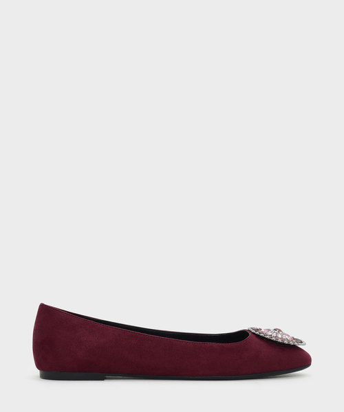 CHARLES & KEITH(チャールズ & キース)の「エンベリッシュポインテッドバレリーナ / EMBELLISHED POINTED BALLERINAS(バレエシューズ・レディース・ブラック/ブルー/バーガンディー・22.5cm/23cm/23.5cm/24.5cm/25cm/25.5cm)」の3枚目の写真