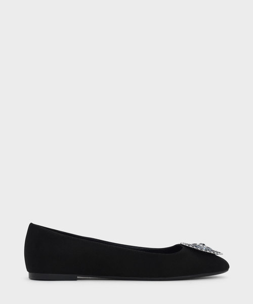 CHARLES & KEITH(チャールズ & キース)の「エンベリッシュポインテッドバレリーナ / EMBELLISHED POINTED BALLERINAS(バレエシューズ・レディース・ブラック/ブルー/バーガンディー・22.5cm/23cm/23.5cm/24.5cm/25cm/25.5cm)」の1枚目の写真